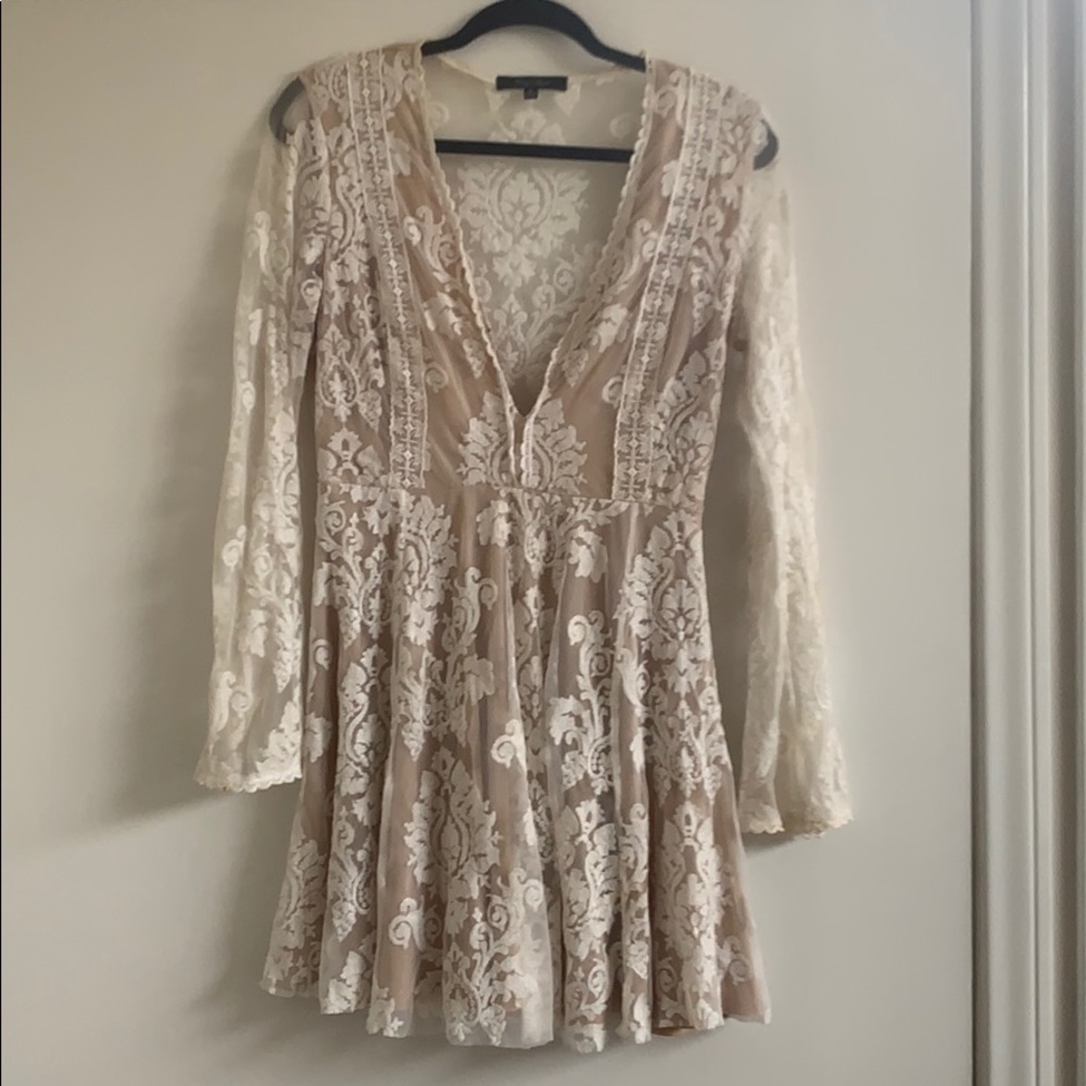 Beautiful white lace short dress